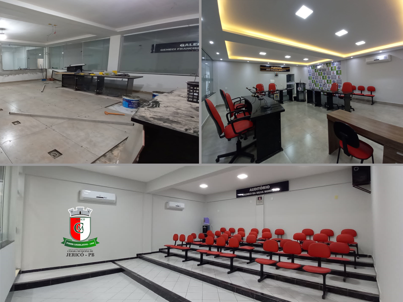 Confira o antes e depois da reforma da Câmara Municipal de Jericó